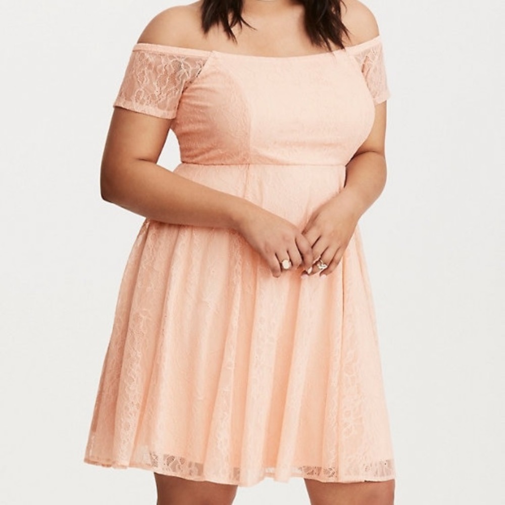 Torrid Lace Off Shoulder Dress